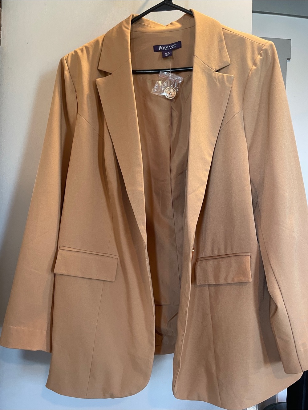 Roaman's Camel Blazer Jacket size 16W